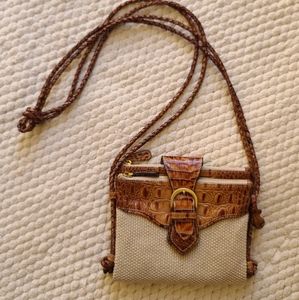 Brahmin Mojito Toasted Harbor Croc Embossed Crossbody